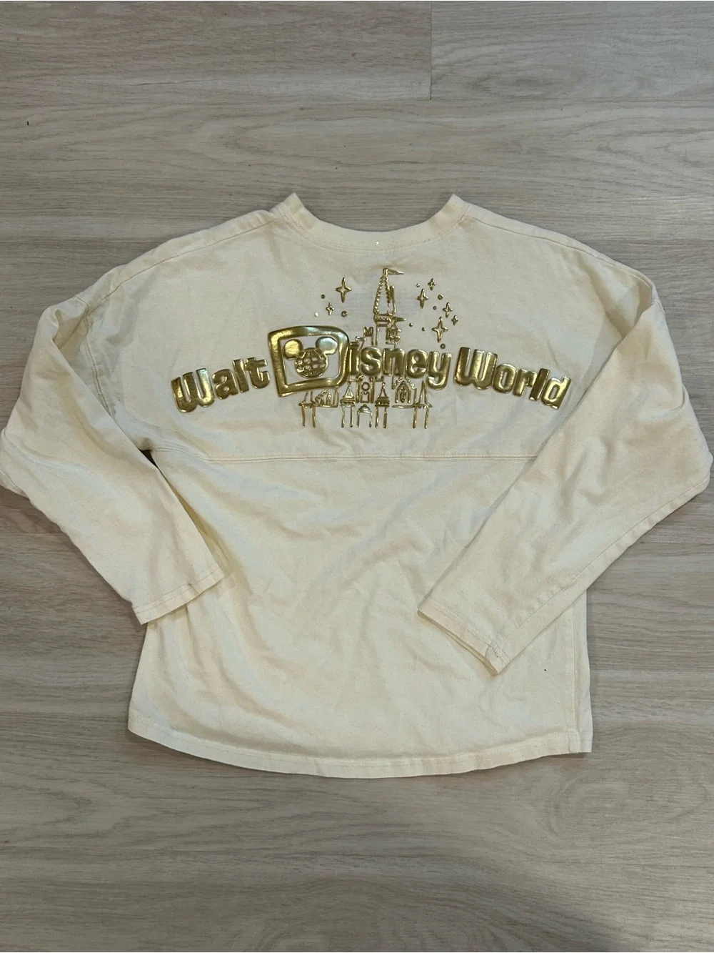 Disney World Cream and Gold Long Sleeve Spirit Jersey